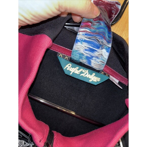 Artful Dodger Jacket Men 4X Allover Print Skater Hip Hop Paint Music Embroider - Picture 4 of 16